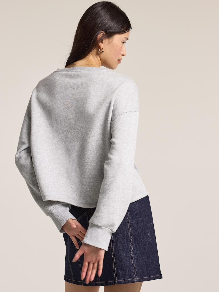 Old Navy x Anna Sui Crew Neck Graphic Fleece Sweatshirt