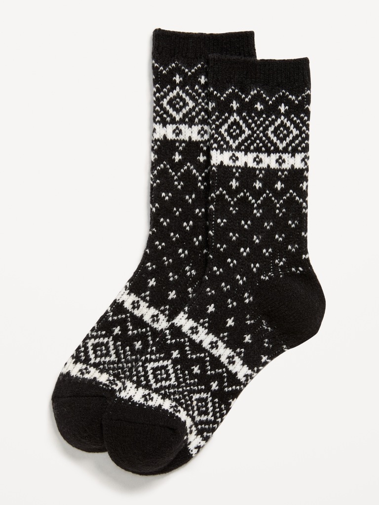Fair Isle Crew Socks for Women