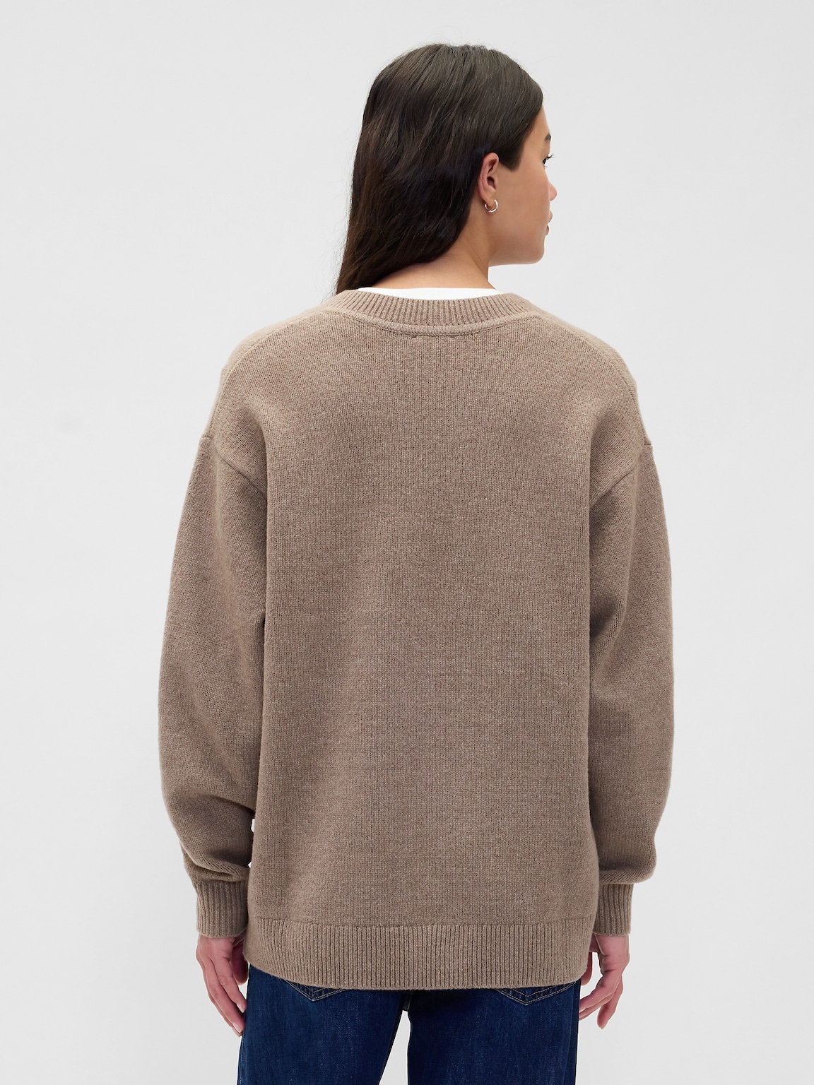 CashSoft Oversized V-Neck Sweater