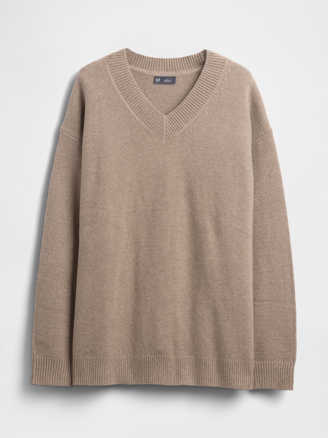 CashSoft Oversized V-Neck Sweater