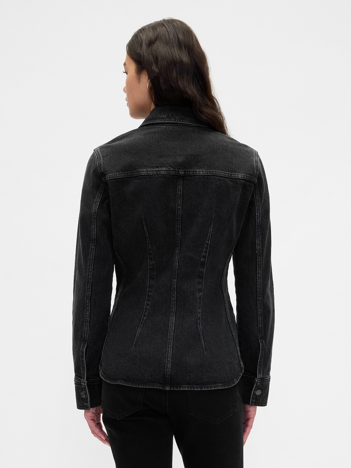 Denim Cinch-Seam Shirt