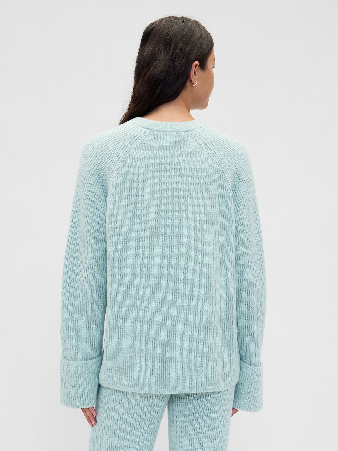 CashSoft Shaker-Stitch Boyfriend Sweater