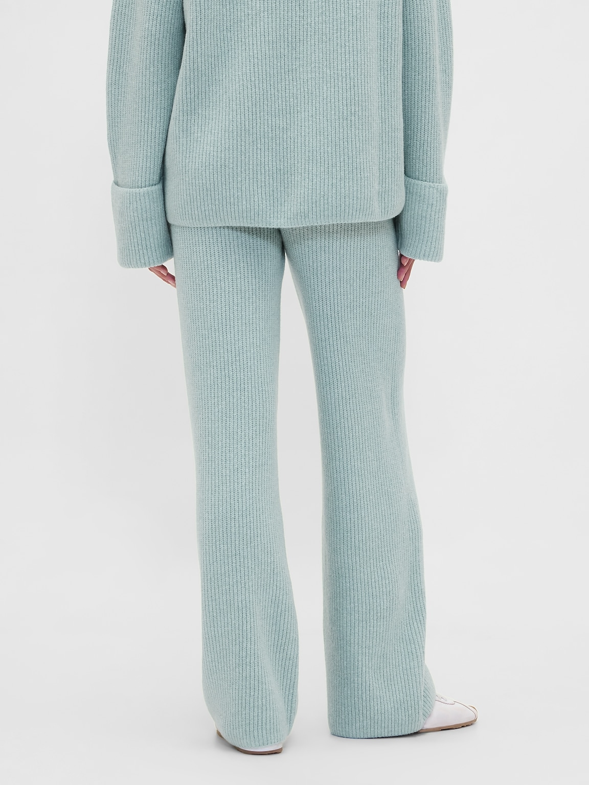 CashSoft Shaker-Stitch Sweater Pants