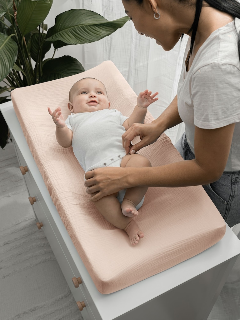 Comfy Cubs Muslin Fitted Changing Pad Cover