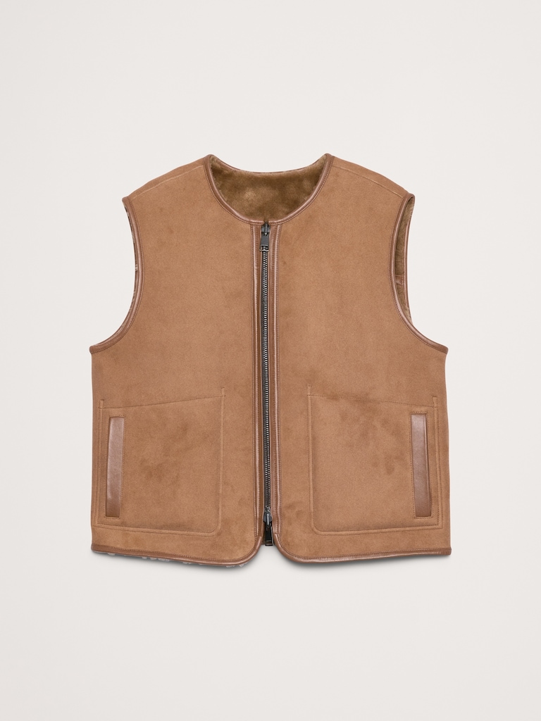 Reversible Shearling Vest