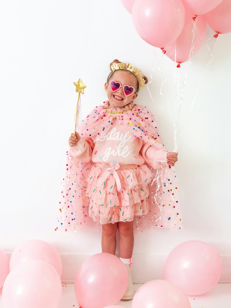 Sweet Wink Birthday Girl Sprinkle Knit Sweater