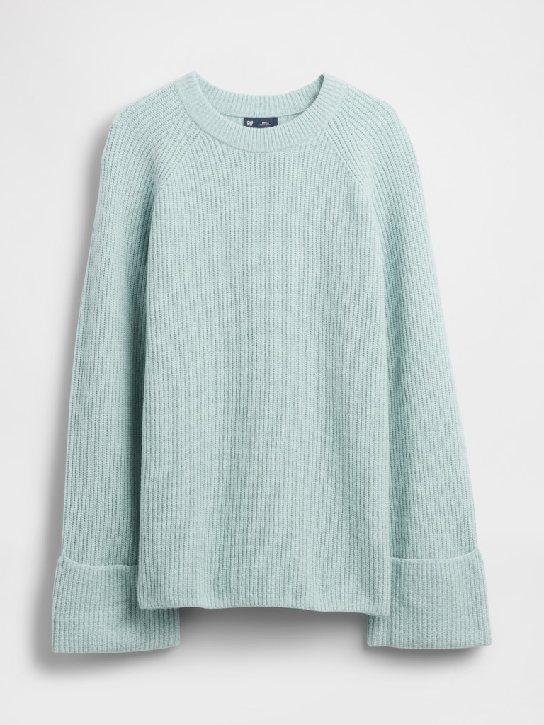 CashSoft Shaker-Stitch Boyfriend Sweater