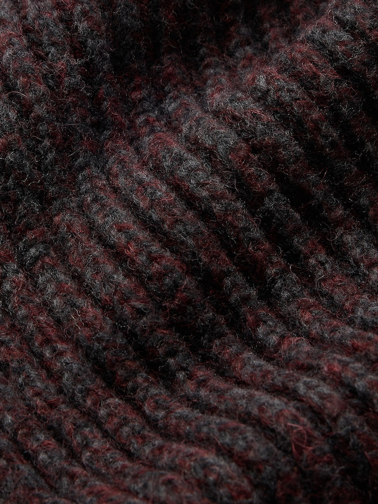 Chunky Alpaca-Wool Blend Ribbed Scarf