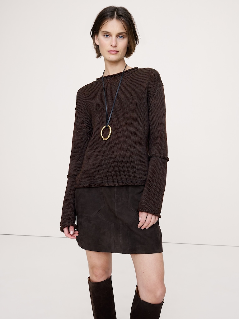 Cotton Roll-Neck Sweater