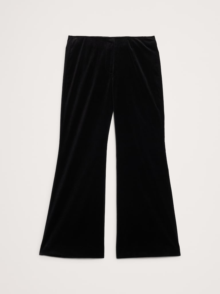 Mid-Rise Flare Velvet Pant