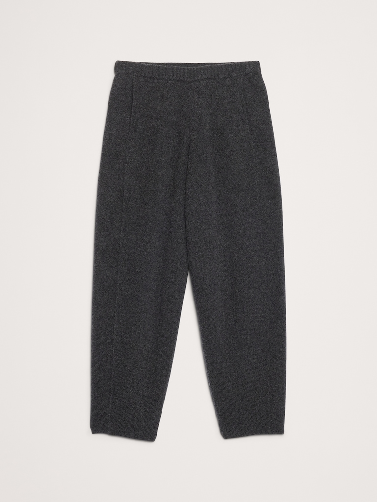 Merino-Cotton Barrel Sweater Pant