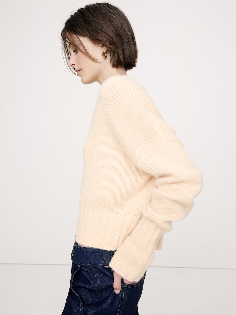 Wool-Alpaca Blend V-Neck Sweater