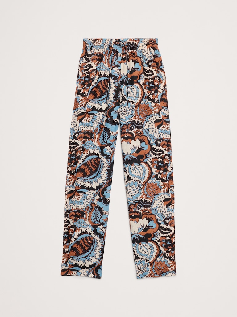 The Getaway Straight-Leg Pull-On Pant in Linen