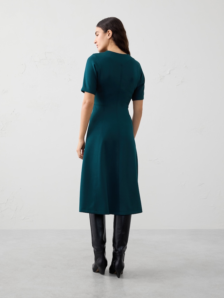 Soft Touch V-Neck Midi Dress