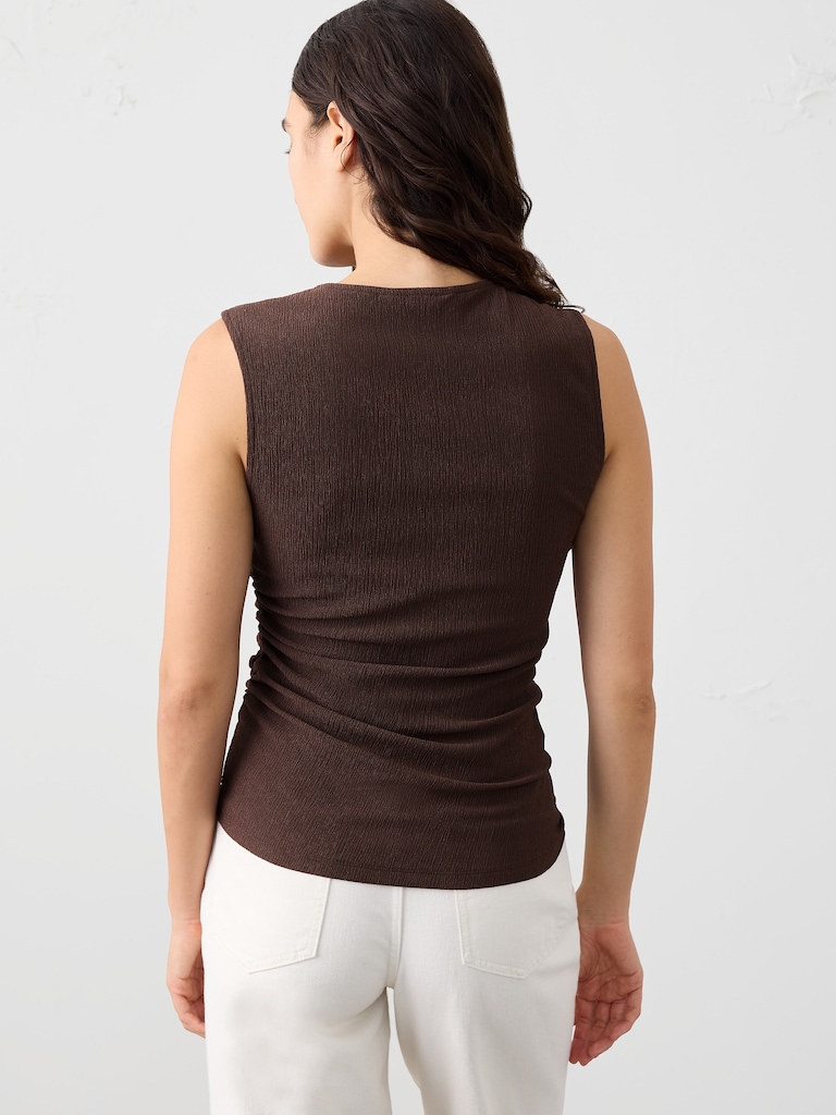 Crinkle Jacquard Top