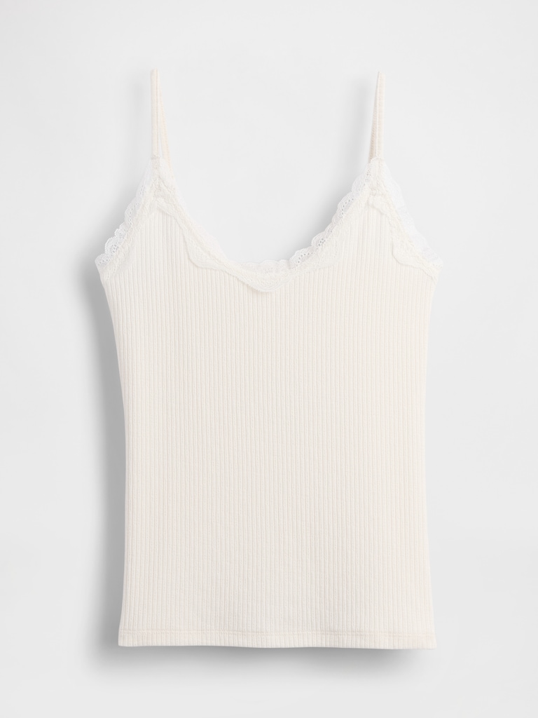 Lace-Trim Pointelle Cami