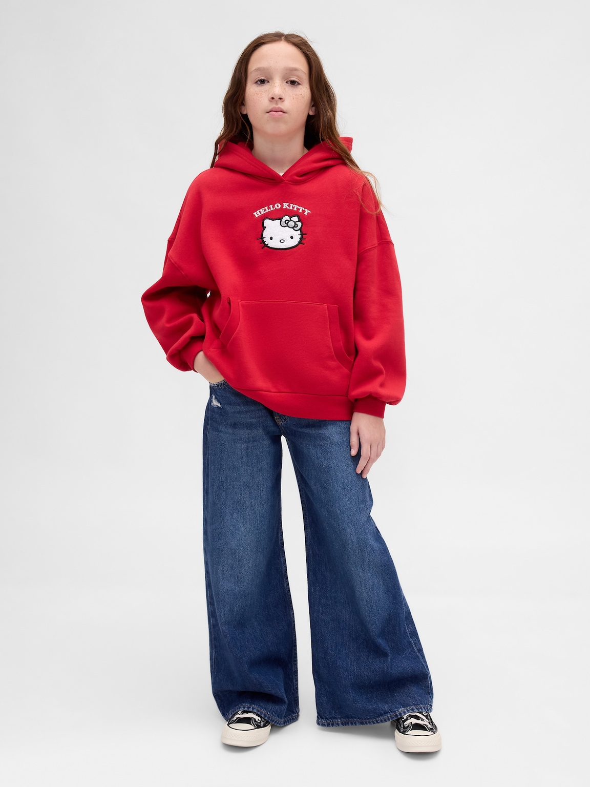 Kids VintageSoft Oversized Hello Kitty Hoodie