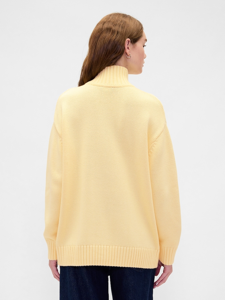 100% Cotton Oversized Mockneck Sweater