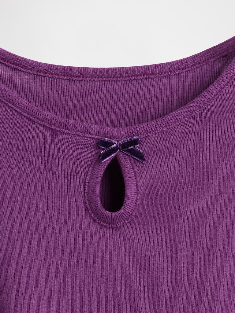 Kids Keyhole Bow Fitted T-Shirt