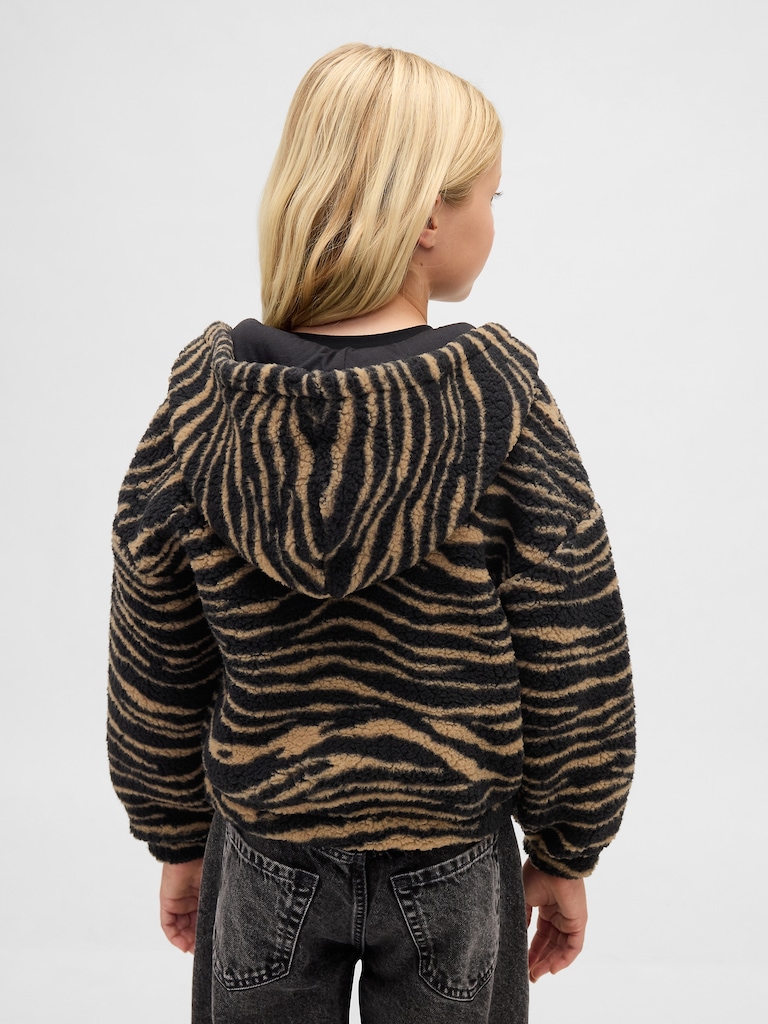 Kids Sherpa Relaxed Zip Hoodie