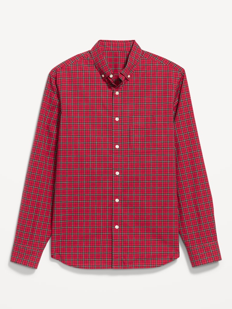 Classic Fit Everyday Plaid Poplin Shirt
