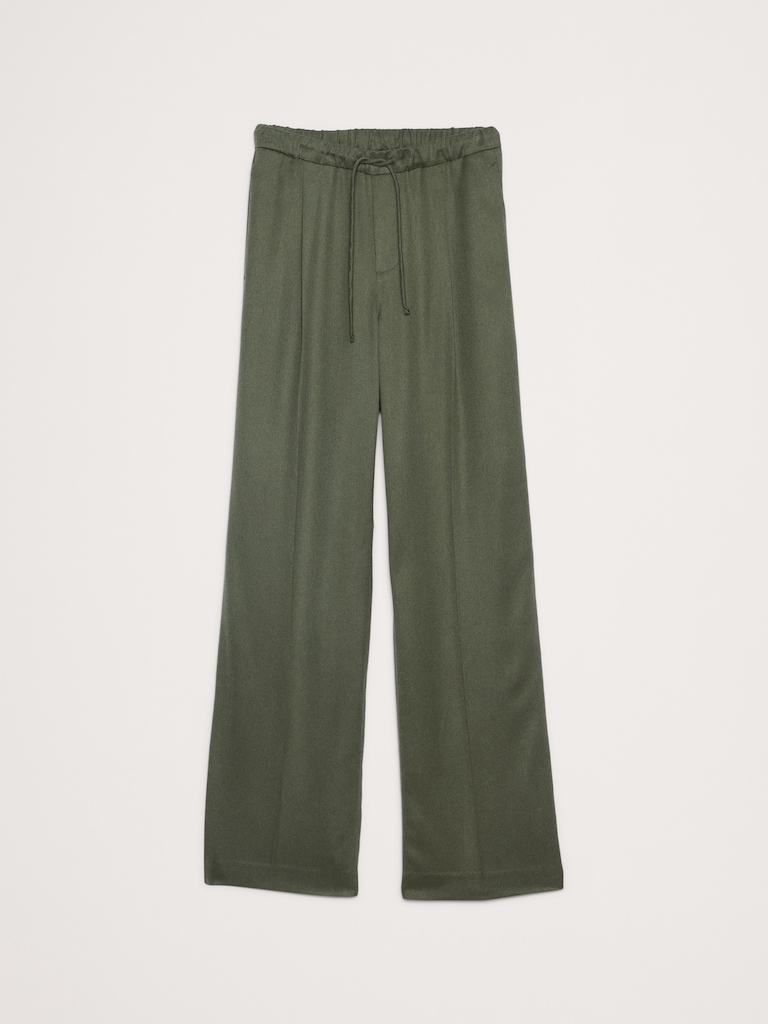 High-Rise Wide-Leg Drapey TENCEL™ Pull-On Pant