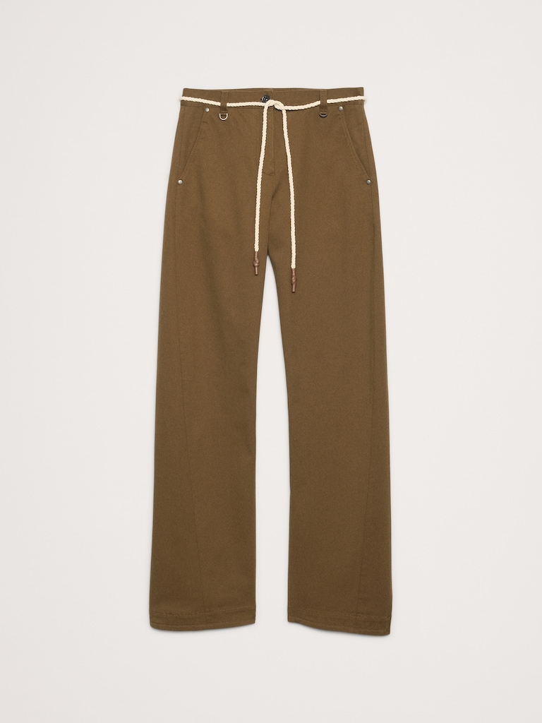 Mid-Rise Twisted Straight Pant