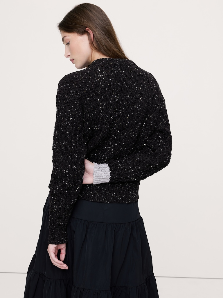 Merino Wool Cable-Knit Sweater by Pearl Reddington