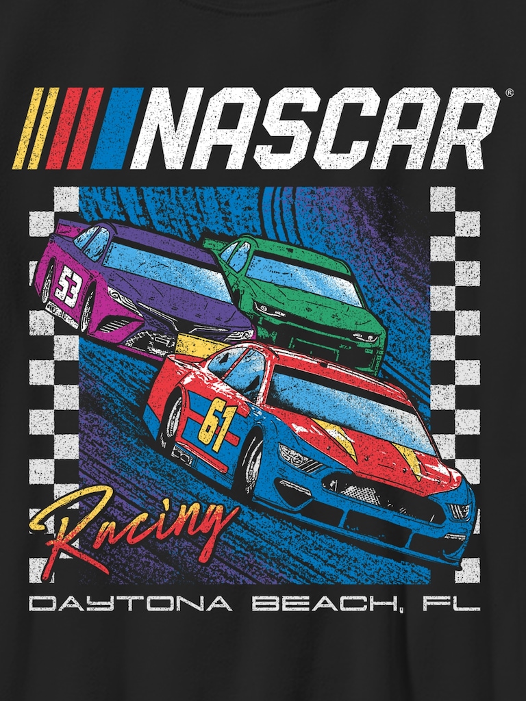 Nascar Check Racers Graphic T-Shirt for Kids