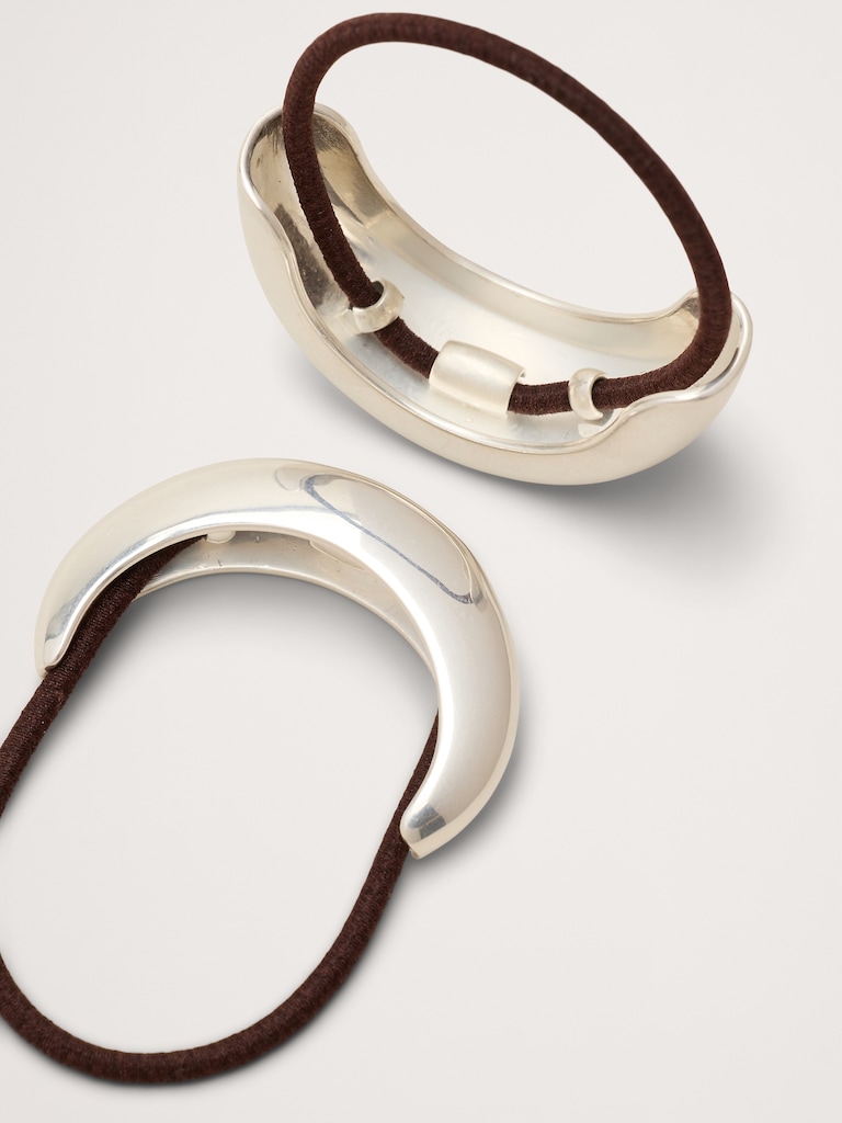Metal Accent Hair Tie 2-Pack