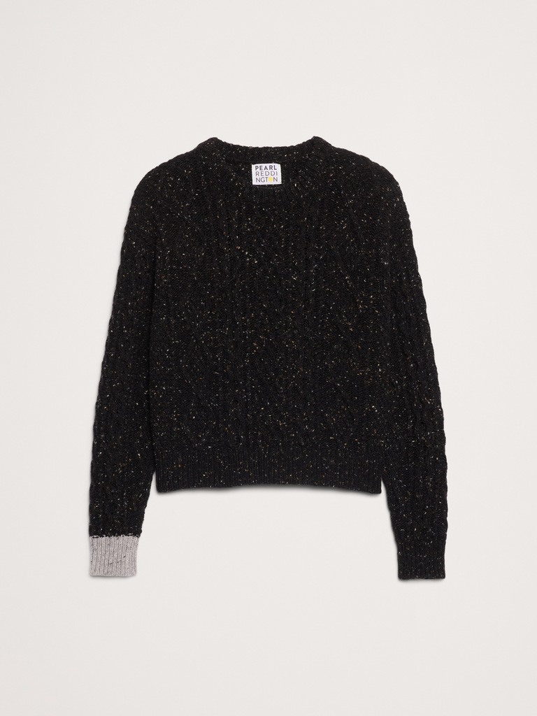 Merino Wool Cable-Knit Sweater by Pearl Reddington