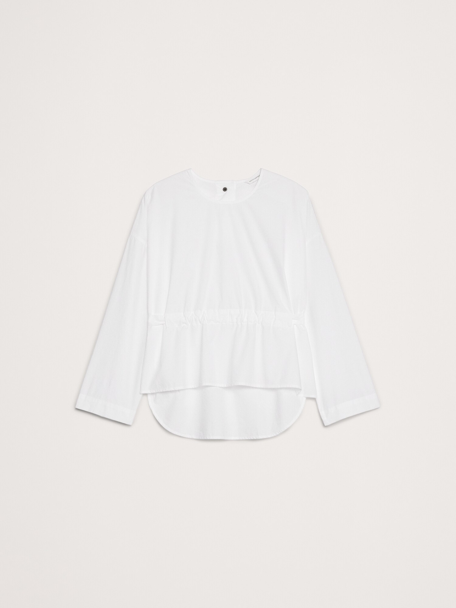 Cotton Poplin Cinch-Waist Top | Banana Republic