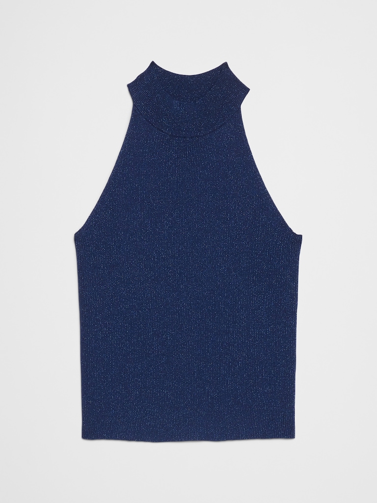 Lurex Halter Sweater Tank