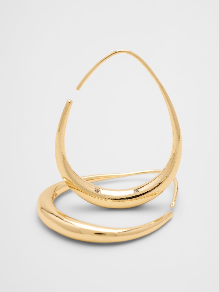 Sculptural Wire Hoop Earrings