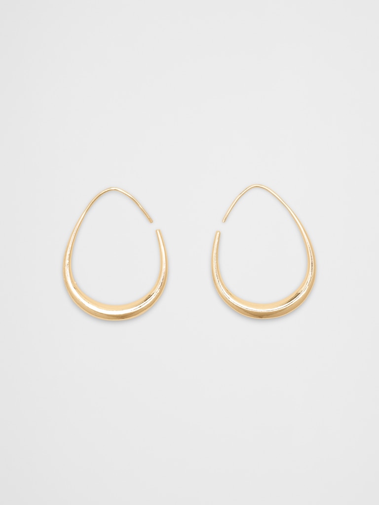 Sculptural Wire Hoop Earrings