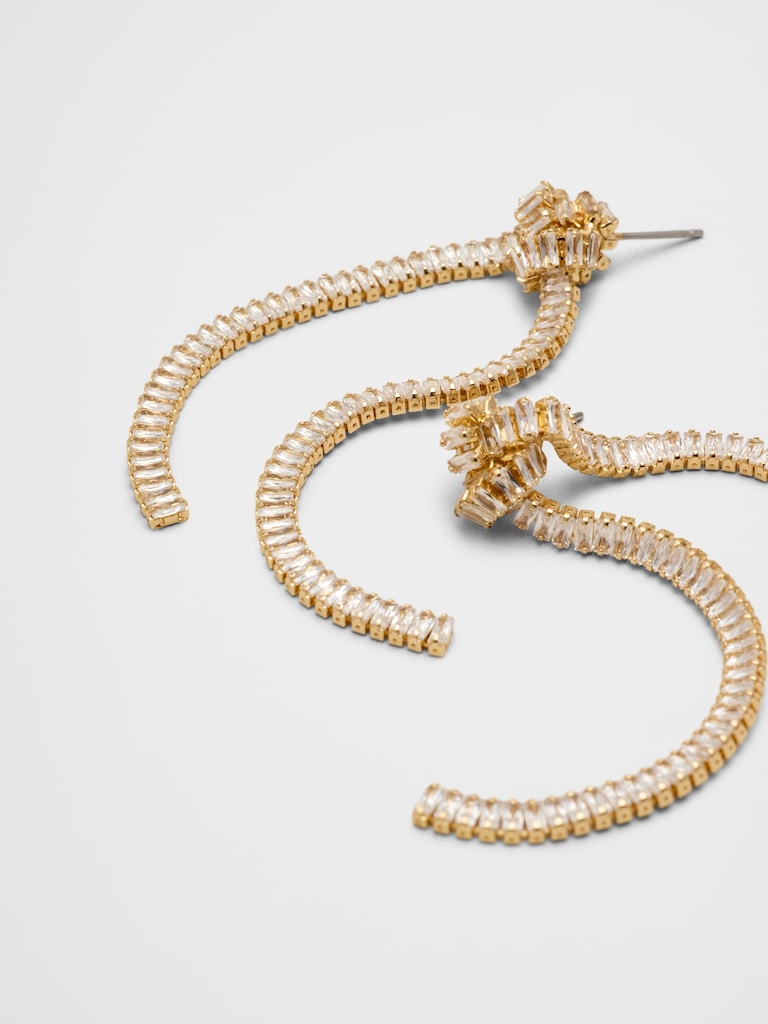 Shine Knot Statement Drop Earrings