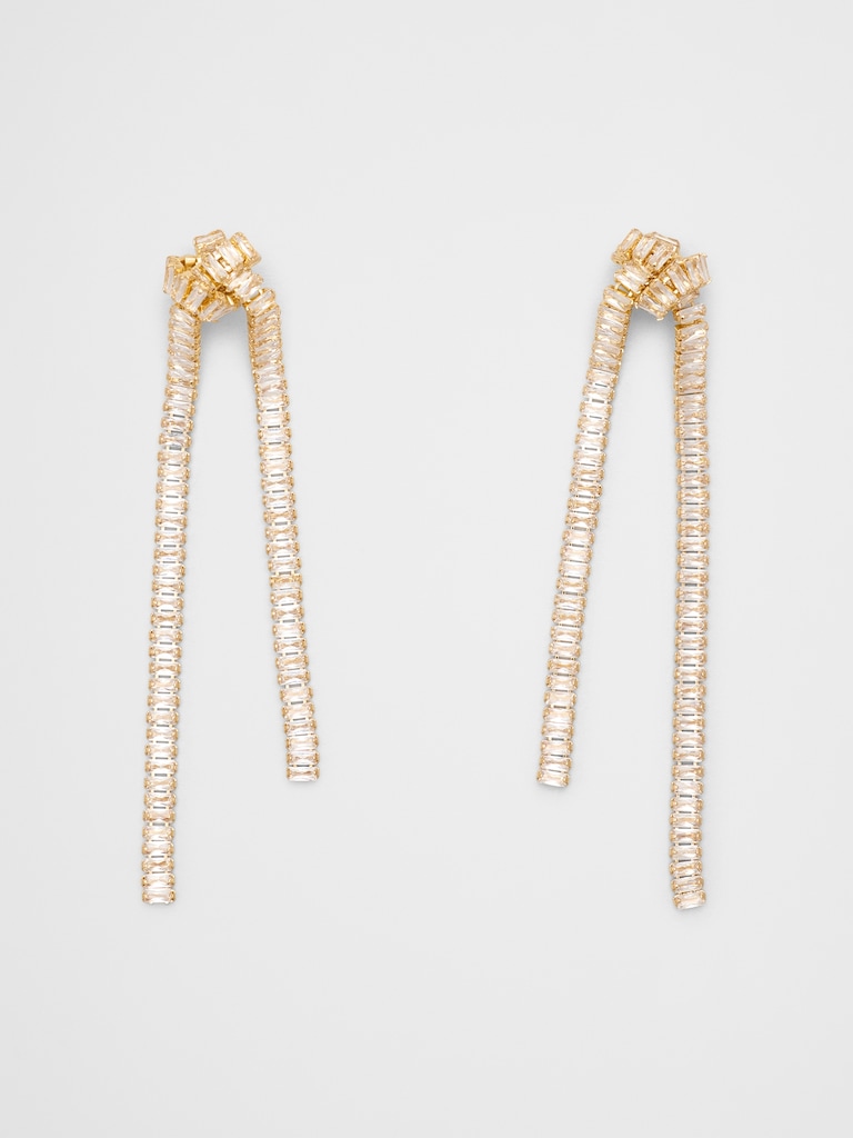 Shine Knot Statement Drop Earrings