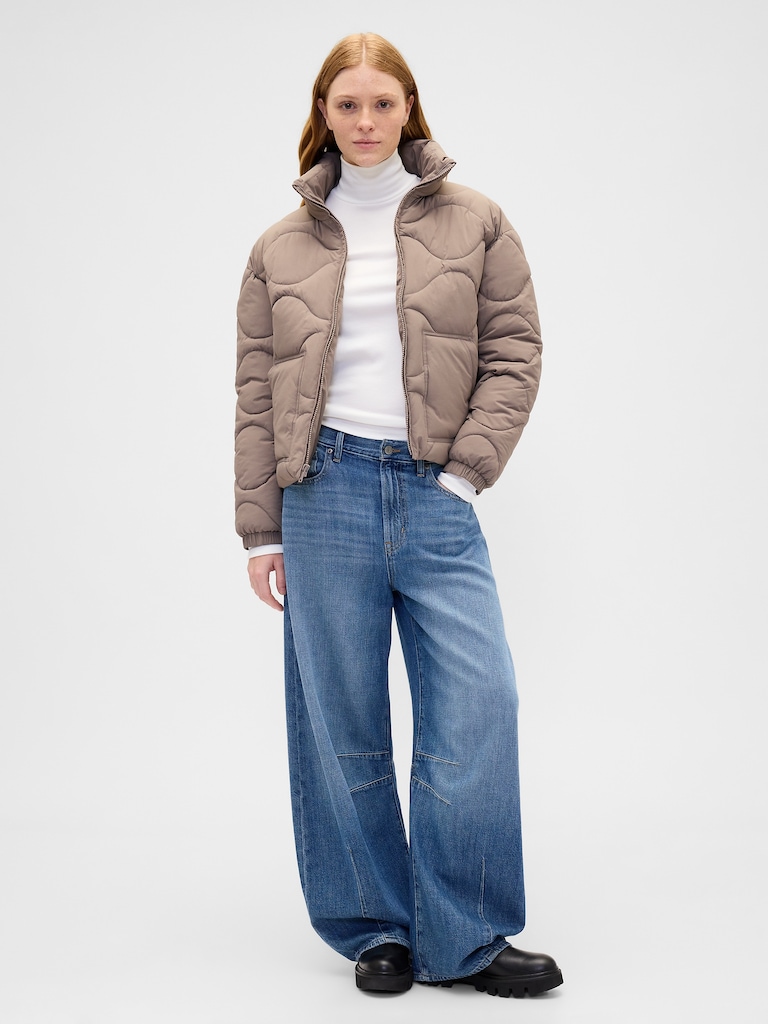 Relaxed Quilted Nylon Jacket