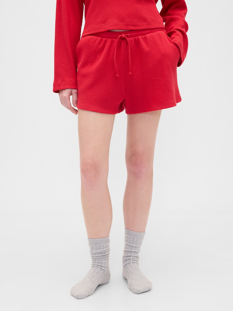 Waffle-Knit PJ Shorts
