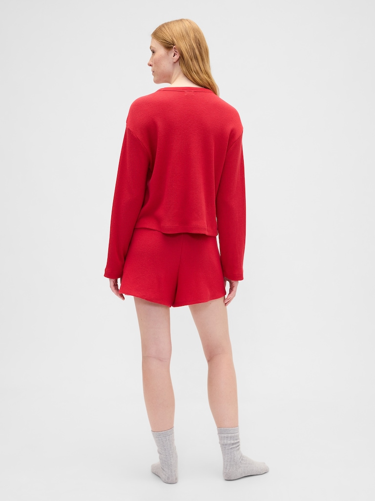 Waffle-Knit PJ Shorts