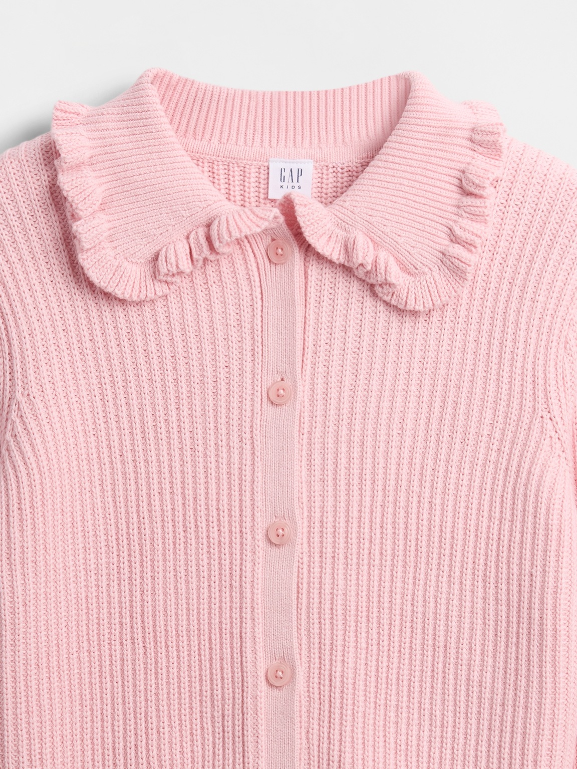 Kids Ruffle Collar Cardigan