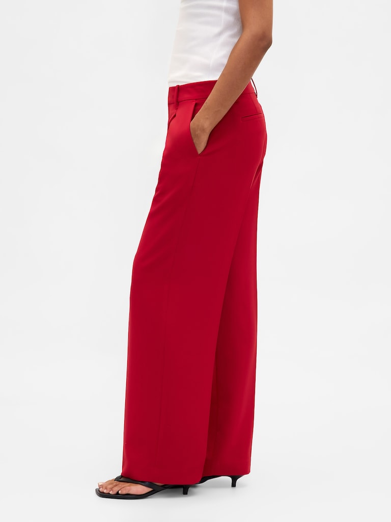 365 Low Rise Pleated Wide-Leg Trousers