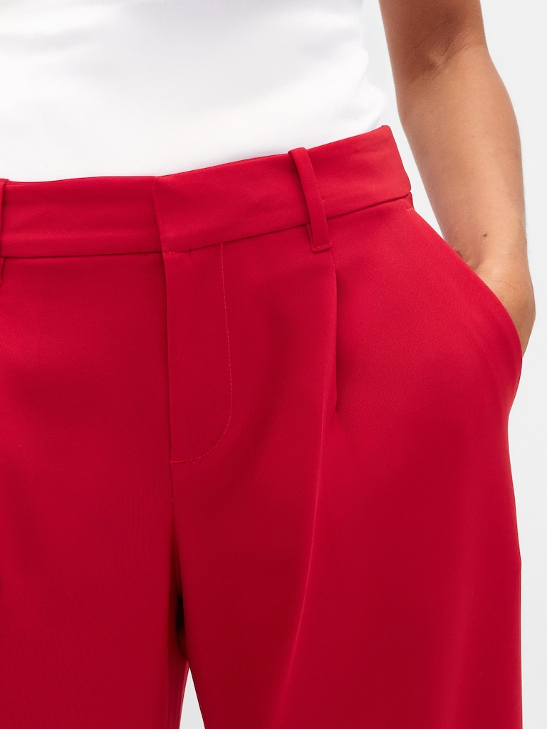 365 Low Rise Pleated Wide-Leg Trousers