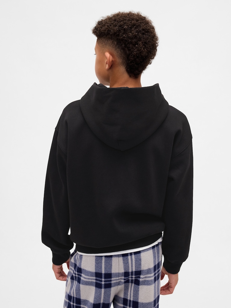 Kids VintageSoft Relaxed Plaid Logo Hoodie