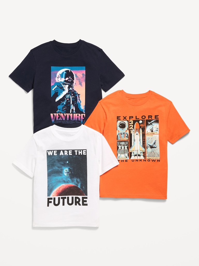 Short-Sleeve Graphic T-Shirt 3-Pack for Boys