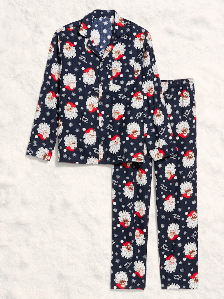 Printed Flannel Pajama Set for Men