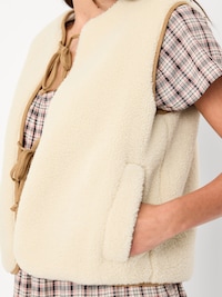 Tie-Front Sherpa Vest