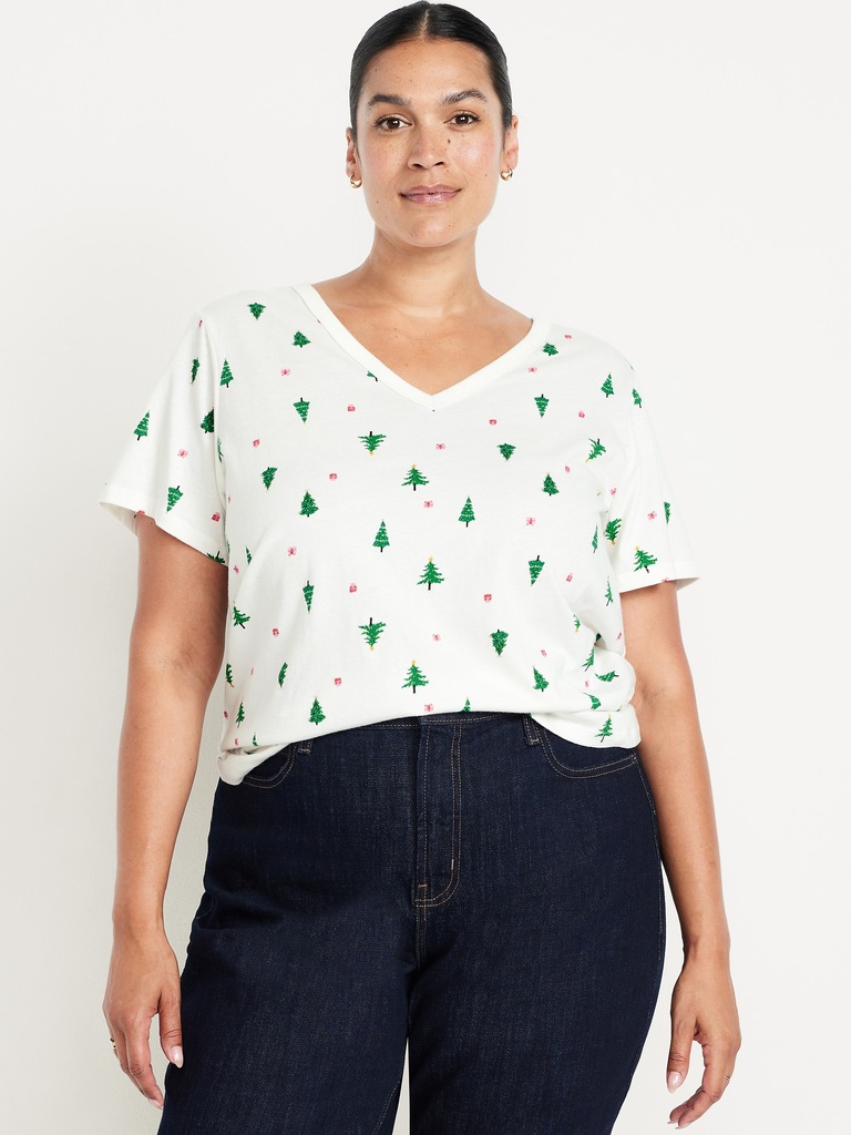 T-shirt passe-partout à col en V