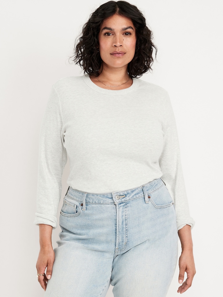 Snug Crew-Neck Long-Sleeve T-Shirt