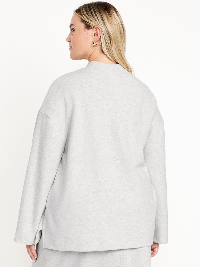 Cozy Mock-Neck Tunic Sweater